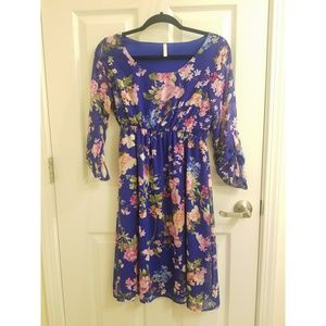 Floral Chiffon Maternity Dress